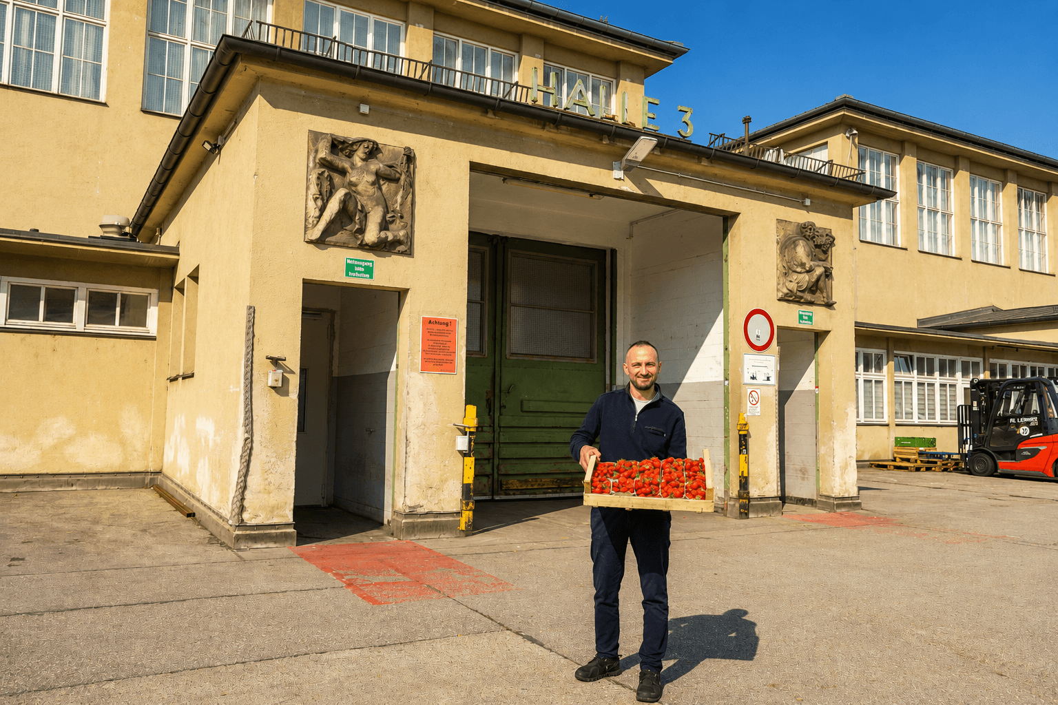Rudolf Leimer GmbH am Eingang von Halle 3 der Großmarkthalle München
